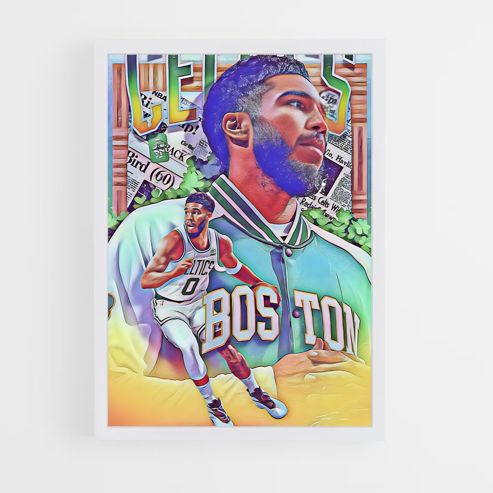 Poster Le Batteur de Boston – affiche Basketball (vue 3)